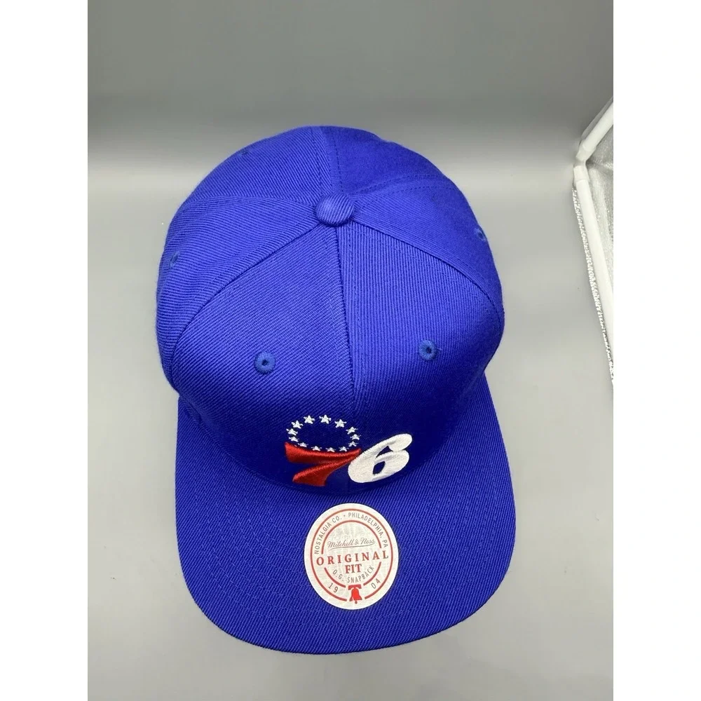 Mitchell &‎ Ness Philadelphia 76ers Team Ground 2.0 Blue Snapback Hat One Size